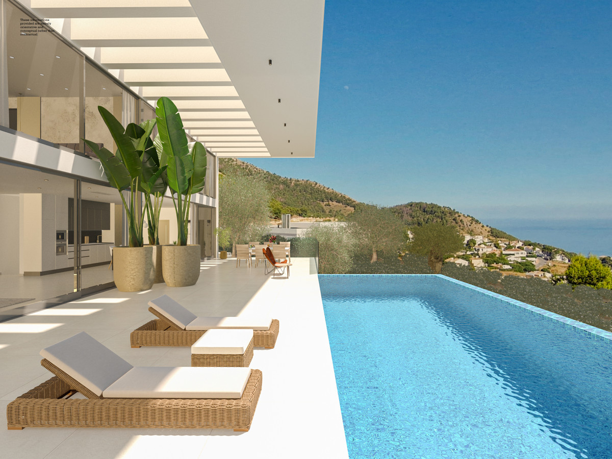 BV 11 – Mijas - infinity pool and sun terrace with panoramic sea and mountain views