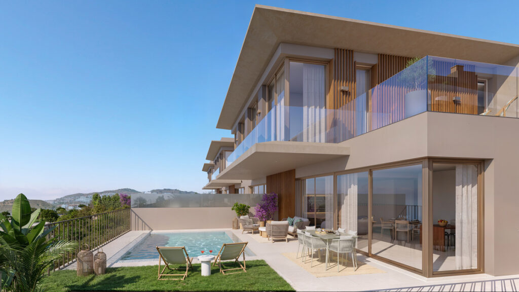 VISSION HILLS II – ADOSADO – La Cala de Mijas - luxury new-build exterior with private pool, terrace, and mountain views